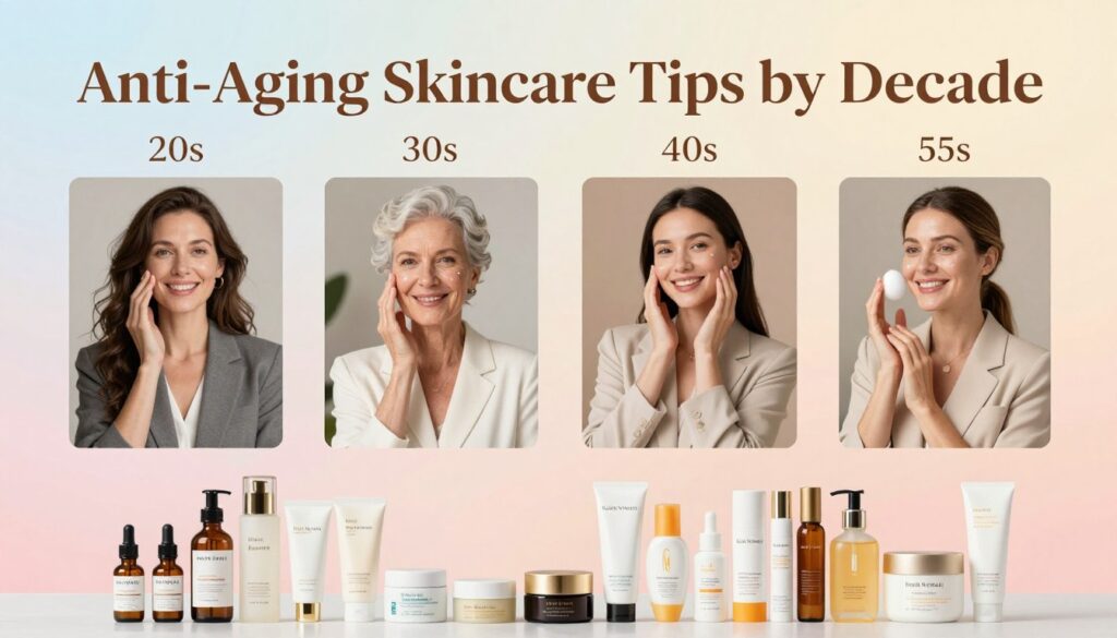 anti-aging skincare tips by decade
