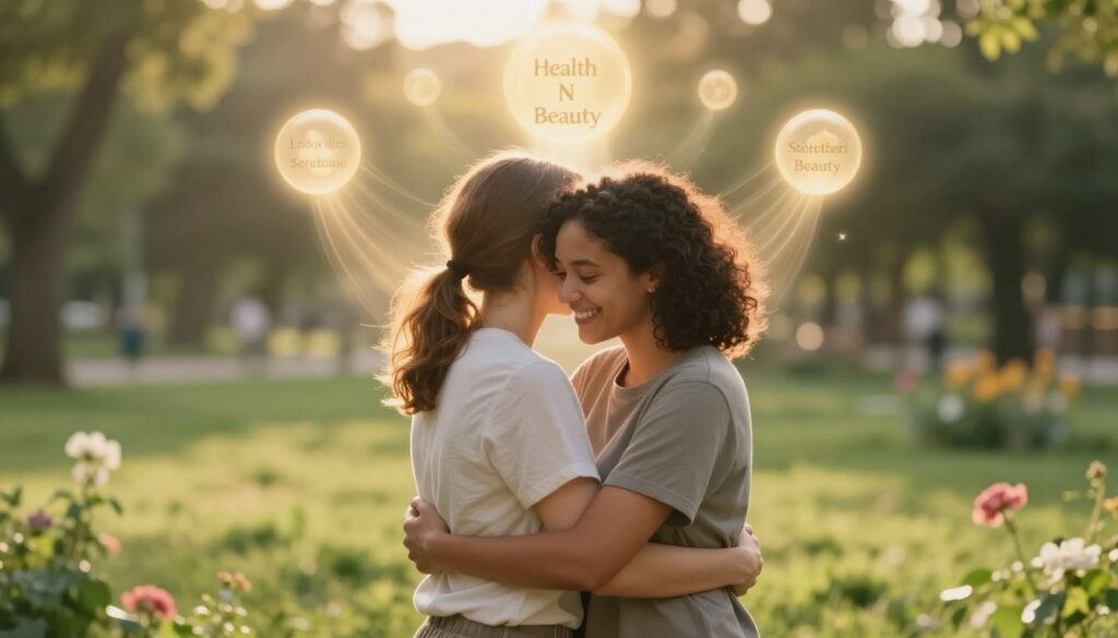 endorphins and serotonin production through physical contact